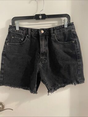 Ksubi Jean Shorts 30 Noir Racer Short Denim Cut Off Shorts frayed hem streetwear